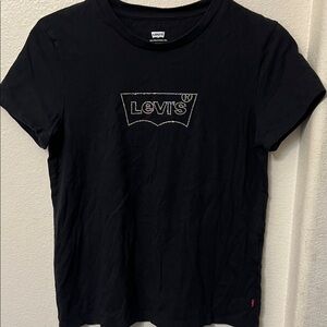 Levi's Black Tee with Embellished Logo